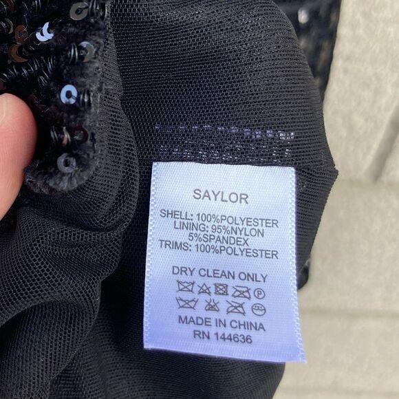 NWOT Saylor Fauna Mini Dress Black Small - Picture 7 of 8